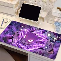 Karštas Anime Pelės Kilimėlis Pokemon Gengar Žaidėjo Žaidimų Aksesuarai Varmilo Klaviatūros Kilimėlis Kompiuterio Stalo Kilimėlis Guminis Pelės Kilimėlis Stalo Dekoras 800x300x2MM black