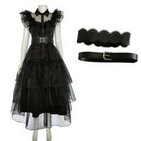 Adamsų šeima Trečiadienė Cosplay Kostiumas Suknelė Moterims Anime Suknelė Kostiumas Uniforma 3XL black