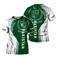 Pakistano vėliava 3D spausdinimo vyriški marškinėliai Vyrams Drabužiai Vasariniai Unisex Trumpomis rankovėmis Viršutiniai drabužiai Madingi marškinėliai Streetwear Harajuku marškinėliai L gray