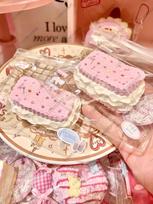 Cream Biscuit Cracker Taba Squishy Double Decker Cookie Squishy hi Toy Squeeze Toy Anti Stress Release Hand Relax Toy Gift beige