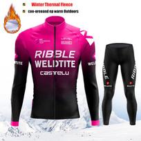 Winter Cycling Jerseys Set RIBBLE MTB Bike Clothes Maillot Ropa Ciclismo Invierno Bicycle Thermal Fleece Cycling Clothing 3XL