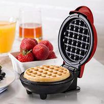 Waffle Maker Metal NonStick Round Plate Baking Pan for Restaurant Kitchen black
