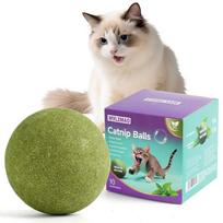 10Cm Super Large Catnip Ball Lickable Natural Catnip Toys Self-Hi Relieving Stuffy For Cat Kitten Indoor Outdoor Playing Cat Toy beige