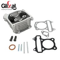 Glixal GY6 49cc 50cc to 105cc Engine 52mm Racing Cylinder Head Assy with Big Valves for 139QMB 139QMA Chinese Scooter Moped ATV 64mm valve