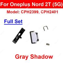 For OnePlus Nord 2 2T 5G Middle Housing Frame Cover Bezel LCD Front Frame Housing Plate With Power Volume Mute Button Repair Nord2TGray-Mute 1Set