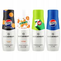 4 Concentrates Sodastream Pepsi Max Mango + Mirinda Zero + 7Up Free + Pepsi