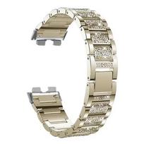 Stainless Steel Diamond Watch Strap for Huawei Band 11 / 11Pro Luxury Bling Metal Wristband Bracelet Women Replacement Band Accessories Huawei Band 11/11Pro smėlis