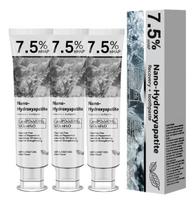 7.5% Nano-Hydroxyapatite Recovery Toothpaste 120g, Fluoride Free Natural Peppermint Toothpaste, Enamel Strengthening Oral Care Paste,3pcs option1 gray