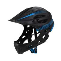 Kids Bike Helmet Full Face Helmet Adjustable Stylish Protective Gear Bicycle Helmet Cycling Helmet for Riding Roller Skating black