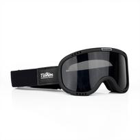 Tiohm Vintage Retro Motocross Pilot Goggles Jet Motorcycle Scooter Glasses Off-road Helmet Accessory2 BK-Black lens