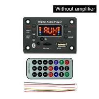 Bluetooth 5.0 MP3 Decoder Board 2*40W 80W Amplifier Audio Player 12V DIY MP3 Player Car FM Radio Module TF USB Mic Record Call