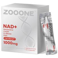 Zooone NAD+ 1000mg Drink Packets, Resveratrol, CoQ10, D-Ribose, PQQ, 30 30 Packets