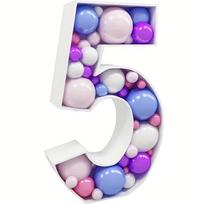 100 CM mozaikinis numerinis rėmelis 0-9 balionų užpildymo stovo numerio palapinės rėmas Kūdikio dušo gimtadienio jubiliejaus vakarėlio dekoras Not included Balloons white
