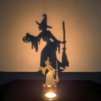 Halloween Grim Reaper Candle Holder Plastic Tabletop Decor Spooky Party Centerpiece Home Decoration 2 black