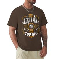 Men Clothing World Of Warcraft Role-playing Game T-Shirt WoW I Can't Keep Calm I'm DPS Fashion Short Sleeve T Shirt Tee#Color XXXXL juoda
