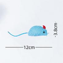Candy Color Pine Needle Cloth Mouse Cat Chew Toy for Self-Amusement and Boredom Relief Length 12cm Width 3.8cm blue