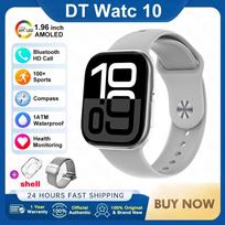 2025 Naujas Originalus Apple DT Watch 10 Išmanusis Laikrodis Vyrams AMOLED 4GB Atmintis Muzika 3D Erdvinis BT Skambutis Atsparus Vandeniui Išmanusis Laikrodis Moteriai 32GB DT Series 10 black