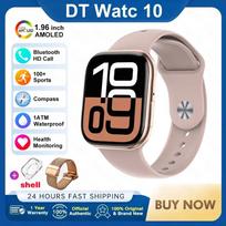 2025 Naujas Originalus Apple DT Watch 10 Išmanusis Laikrodis Vyrams AMOLED 4GB Atmintis Muzika 3D Erdvinis BT Skambutis Atsparus Vandeniui Išmanusis Laikrodis Moteriai 32GB DT Series 10 black