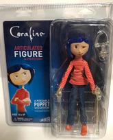 Coraline Kolekcinė Lėlė Lietaus Palto Versija NECA | Yra Sandėlyje Greitas Siuntimas Kalėdų ir Švenčių Dovana Dekoracija Slaptos Durys Cora žalia