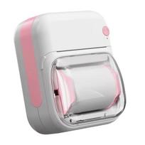 Mini Rechargeable Thermals Printer No Inks Neededs with High Resolution Printing for Photos Labels and Study Note Includes Paper Roll white