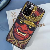 Samurai Mask Demon Case For Xiaomi Redmi 13C 10C 12C 14C Redmi Note 14 13 Pro 12 11 9 10 9S 10S 11S 12S Cover Redmi Note 13ProPlus black