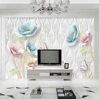 Modern European Style Jewel Tulip Flowers Mural Wallpaper For Bedroom Living Room Tv Sofa Background Wall Mural 200 cm(W) x 140 cm(H) white