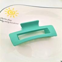 13CM Seamless Spray Paint Frosted PS Hair Claw Clip, Rectangular Clip 8.5CM tamsiai ruda spalva