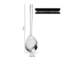 Large 304 Stainless Steel Food-Grade Skimmer: Hot Pot, Frying, Dumpling & Noodle Strainer Spoon black