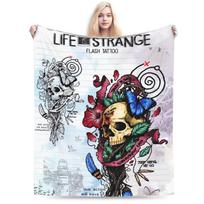 Life is Strange Soft Blanket  Kids Adult Plush Throw Blanket Aesthetic Living Room Flannel Bedspread Sofa Bed Cover 75x100cm (30x40inch) gray