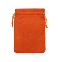 10Pcs/Lot Drawstring Natural Burlap Bag Jute Gift Bags Multi Size Jewelry Packaging Wedding Bags with Candy Bag Wholesales 10X14CM oranžinė