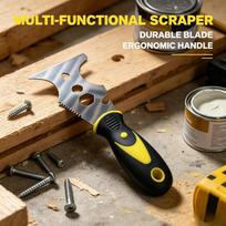 15-in-1 Multitool Paint Scraper/Serrated Edges, Ergonomic Handle & Metal Blade/Durable Construction for Efficient Paint Removal/Ideal for DIY 15-in-1 - 20.5*7.5cm gray