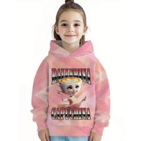 Cappuccina Ballerina Funnu Italian Brainrot Meme Girl Clothes Hoodies Autumn Winter Long Sleeve Sweatshirts Casual Children Tops 130 beige