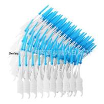 200 Double-Ended Silicone Interdental Brushes - Blue/Green Model A blue