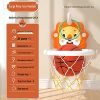 Kids' No-Drill Indoor Basketball Hoop with Suction Cup for Silent Play 1 Basketball + Pump + Suction Cup + Hook white