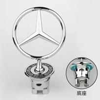 Star Bonnet Badge Car Hood Front Chrome Logo Hood Marking For Mercedes Benz C E S Class W204 W205 W212 W213 W211 W220 W222 W223 white