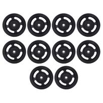 10PCS 90mm Universal Bearing Pulley Wheel for Cable Machine Gym Equipment Part Garage Door black