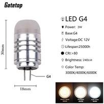 LED MINI G4 AC/DC 12V Low Power 1.2W 1.4W 2W 3W High Light Efficiency Strobe Free for Crystal Chandelier Kitchen Study Toilet AC DC-12V&natural light 4000K&2 pcs