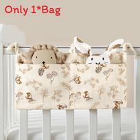 Baby Bedside Storage Bag With Double Pockets Made Of Cotton For Nursery Organization Squirrel