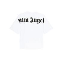 PALM ANGELS Logo T-shirt SS21 White PMAA002R21JER0010110 M black