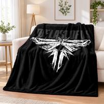 The Last Of Us Flannel Throw Blanket Soft Warm Cozy For Sofa Bed Indoor Home Bedroom Use 80cmx120cm white
