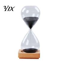 5 Minute Hourglass Timer Minutes Glass with Wooden Base, Modern Decorative Sand Timer, Focus Aid for Tea Making Drop Shape Clock Study Time Management juoda