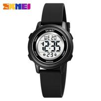 SKMEI Waterproof Alarm Kids Watches montre enfant Boys Girls Sport Kids Watch Colorful Led Children Digital Wristwatches 1721 black