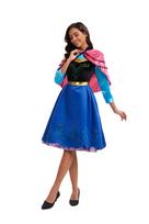 Halloween Costume Frozen Anna Cosplay Dress Adult Long Gown S-3XL Party Fancy Outfit XL blue
