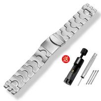 Swatch Nerūdijančio Plieno Laikrodžio Apyrankė Plieninė Laikrodžio Dirželiui 17mm19mm Dantytas Sąsaja Apyrankės Laikrodžiams Vyrams Moterims Solidus Metalas Laikrodžio Apyrankė Matches the image,17mm white