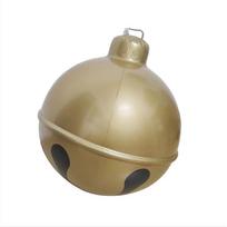 Didelis Kalėdų varpelio balionas Stori Kalėdiniai žaisliniai kamuoliukai Kalėdinis pripučiamas balionas Kalėdos 45cm-Without Bow beige