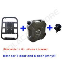 Off Road Accessories Rear Window Expansion Ladder Rack Fuel Tank 7.5L/6L For Suzuki Jimny 3/5 Door JB74 JC74 JB64 Gas Water Tank