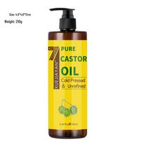 Pure Natural Cold Pressed Unrefined Castor Oil for Hair, Eyelashes, and Eyebrows