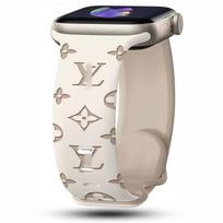 Graviruotas dirželis Apple Watch apyrankei 49 mm 46 mm 45 mm 44 mm 42 mm 41 mm 40 mm 38 mm silikoninė apyrankė iWatch Series Ultra 2 S10 9 8 7 SE S10 42mm beige