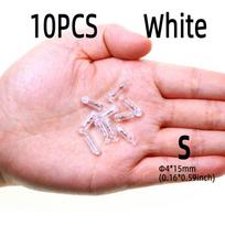 10 vnt. Plastikiniai žvejybiniai barškučiai muselinei žūklei, masalų gamybai, garso vamzdeliai, barškučiai, įdėklai minkštiems kirminams, jigams, žvejybos masalų priedai brown