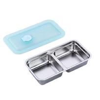 Sealed Nonrust Steel Bentos Box Shatters Proof Clear Covers Corrosions Resistance Perfect for Meal Prepping white